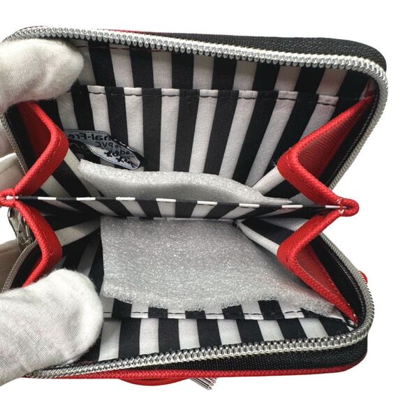 Marc Tetro French Bulldog Saffiano Leather Zip Around Wristlet - 4.75” x 3.75” - Picture 2 of 6